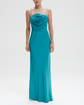 Dream Satin Flower Gown - Dark Green