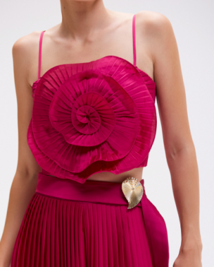 Dream Satin Flower Top