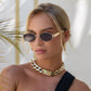 Soho Small Oval Sunglasses - Gold/Brown (PRE-SALE)