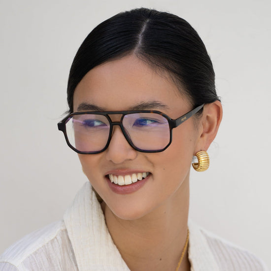 Billie Blue Light Reading Glasses +1 - Dark Tortoise (PRE-SALE)