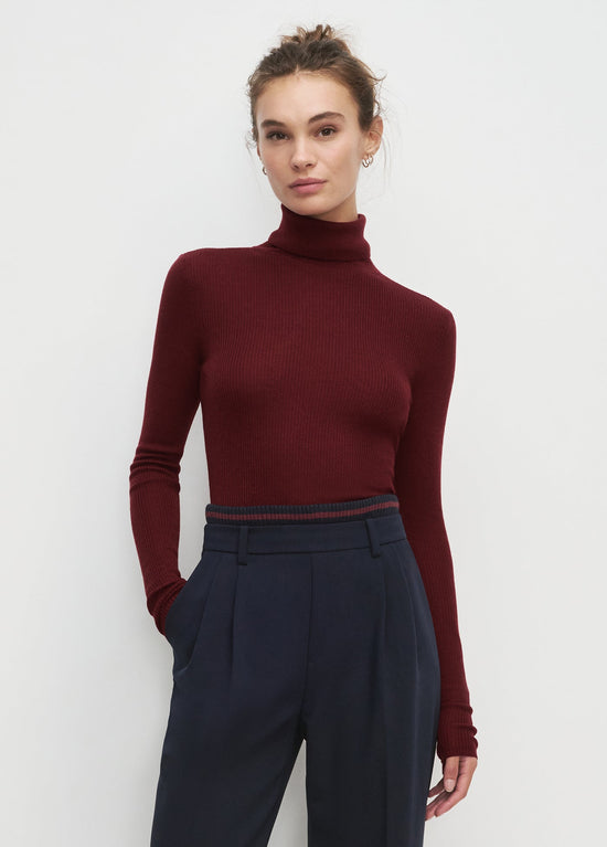 Amelia Long Sleeve Top - Vino