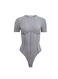 Organic Cotton T-Shirt Bodysuit - Heather Grey (PRE-SALE)