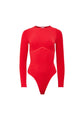 Hourglass Rib Long Sleeve Bodysuit - Rouge