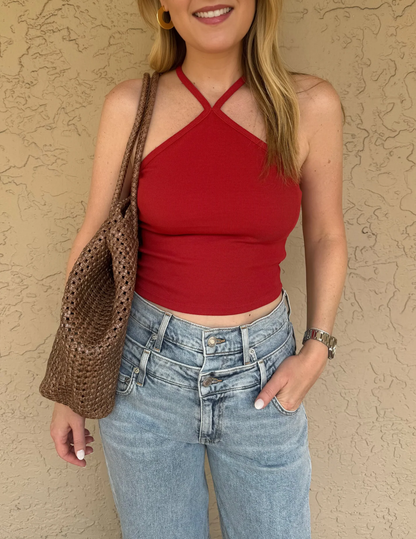 Cropped Halter Tank