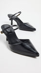 Kieran Leather Mini Buckle Heel