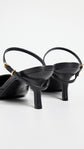 Kieran Leather Mini Buckle Heel