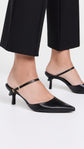 Kieran Leather Mini Buckle Heel