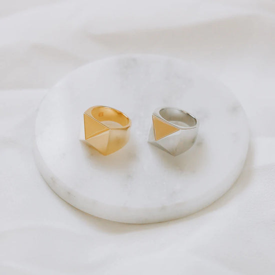 Pyramid Ring - Gold Medium