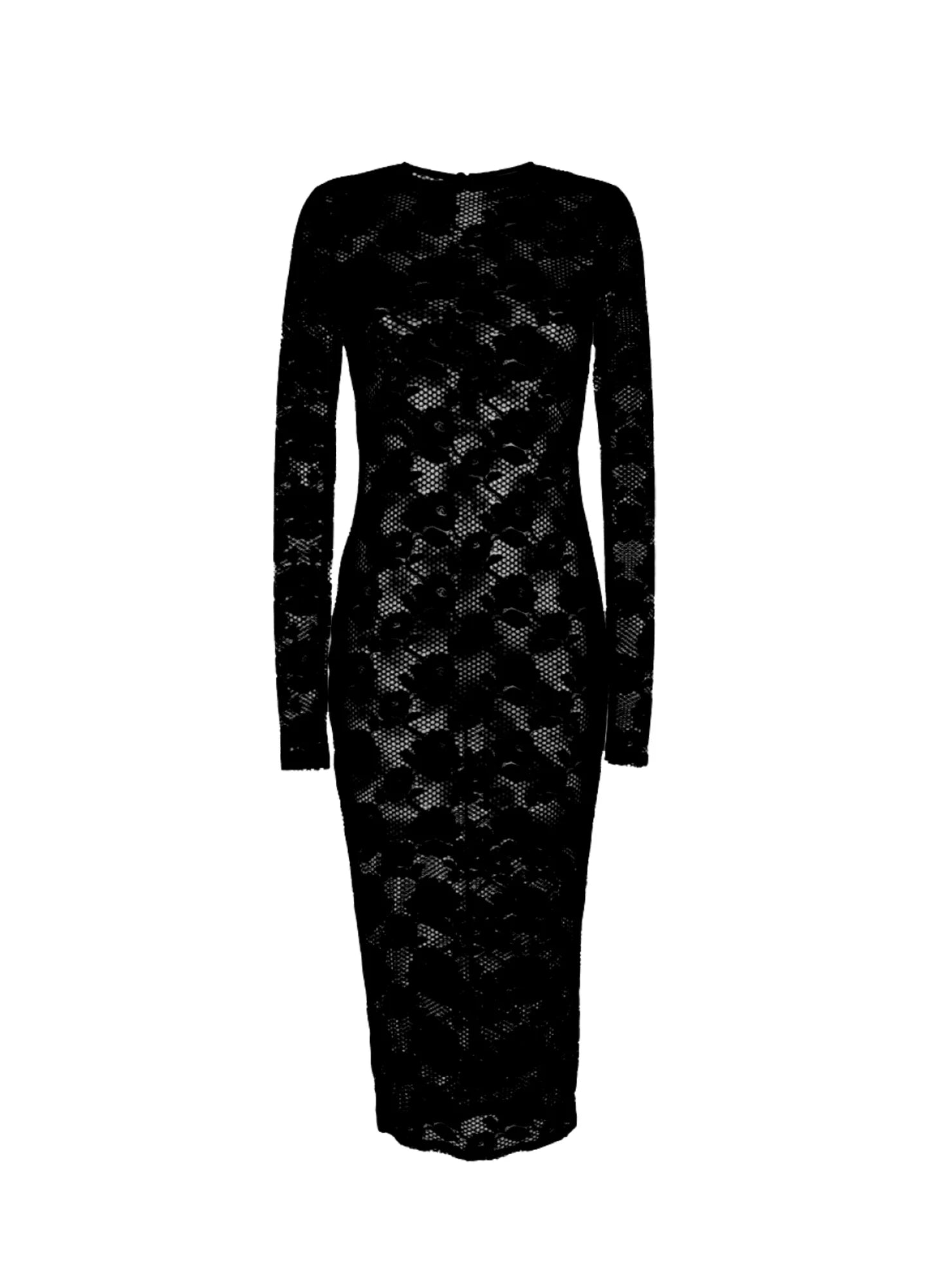 Fleur du Mal Le Stretch Lace Long Sleeve Dress - Black Fleur du Mal Le Stretch Lace Long Sleeve Dress - Black