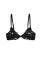 Lily Embroidery Plunge Demi Bra - Black (PRE-SALE)
