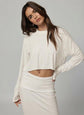 Rib Boyfriend Long Sleeve - Bone