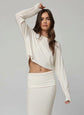 Rib Boyfriend Long Sleeve - Bone