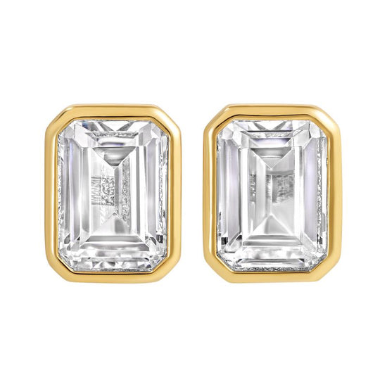 New Bezel Baguette Studs