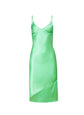 Silk V Slip Dress - Pastel Lime (PRE-SALE)