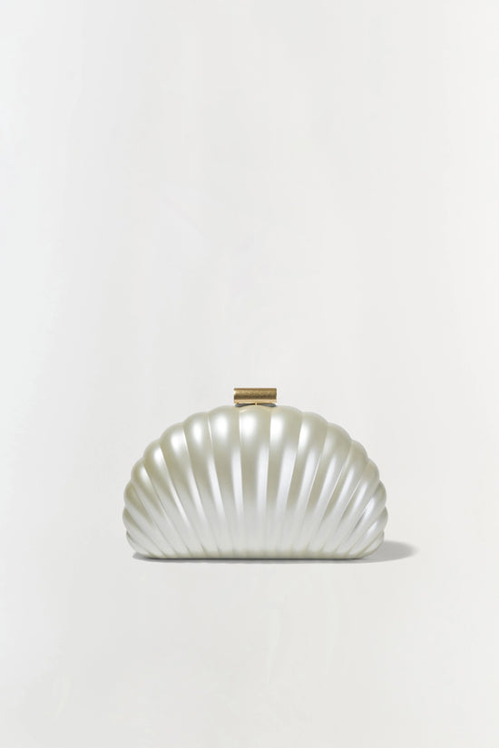 Monet Pearlized Shell Clutch