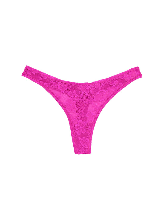 Le Stretch Lace Thong - Wild Pink (PRE-SALE)
