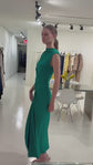 Acacia Draped Jersey Midi Dress