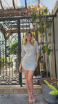 Rae Metallic Knit Mini Dress