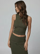 RIB NEW LENGTHS TANK - OLIVE