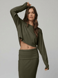 Rib Boyfriend Long Sleeve - Olive (PRE-SALE)