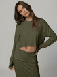 Rib Boyfriend Long Sleeve - Olive (PRE-SALE)