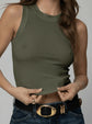 RIB NEW LENGTHS TANK - OLIVE
