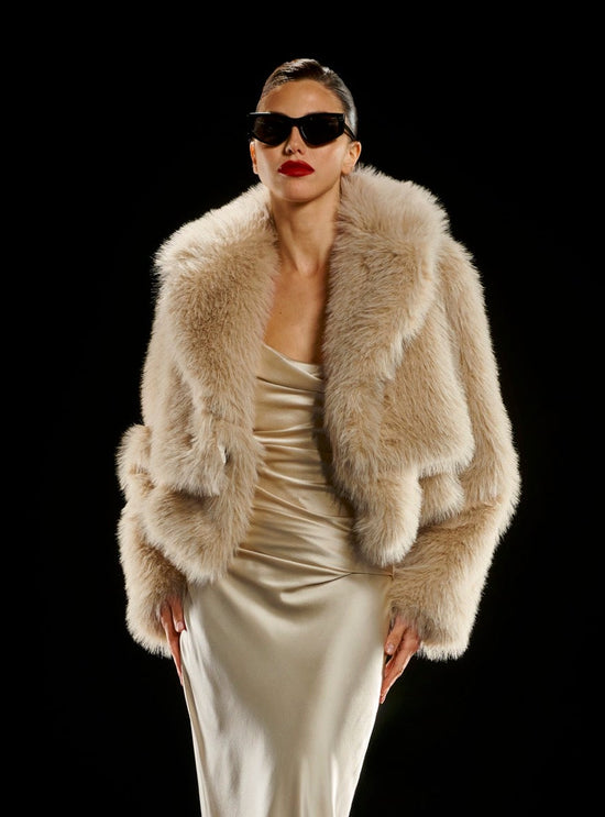 Faux Fur Bomber - Antique