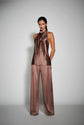 Draped Halter Top - Truffle