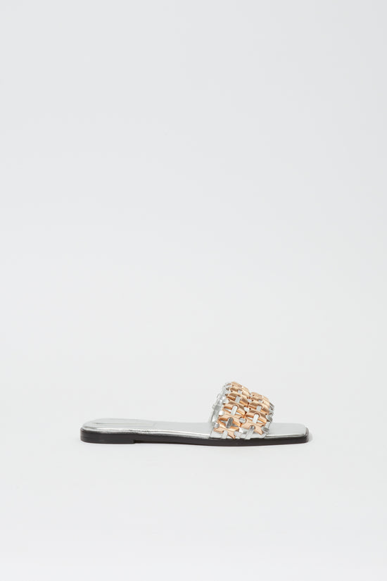 Faye Beaded Leather Flat Sandals