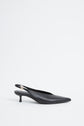 Sylvie Slingback Kitten Heel - Black