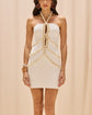 Jade Knit Embroidered Halterneck Mini Dress (PRE-SALE)