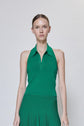 Chloe Knit Halter Tank - Kelly Green