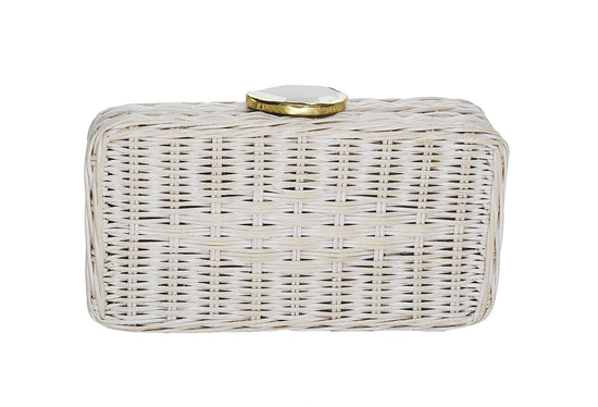 Sanibel Rattan Clutch