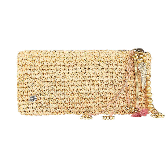 Sunshine Crochet Raffia Clutch