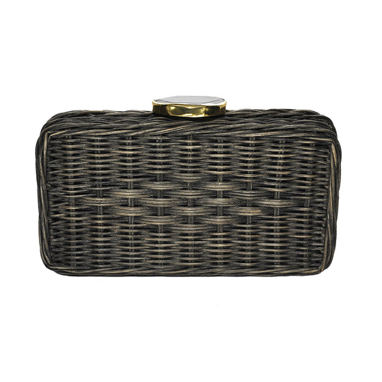 Sanibel Rattan Clutch