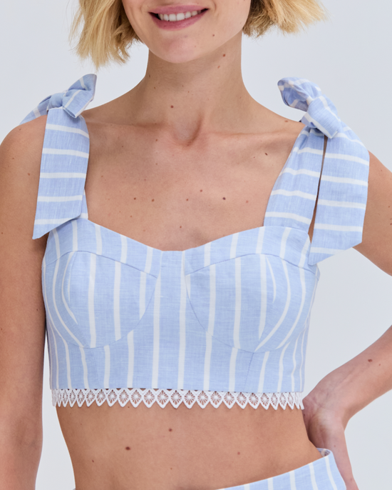 Marine Linen Bralette
