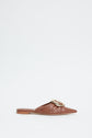 Belle Leather Flat Mule