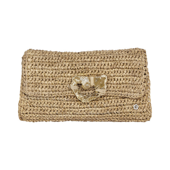 Esplendor Crochet Raffia Clutch