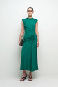 Acacia Draped Jersey Midi Dress