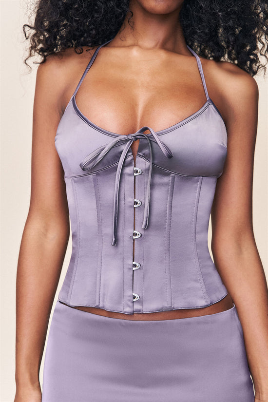 Marini Corset Top - Gunmetal (PRE-SALE)