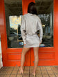 Ruched Mini Skirt - Platinum