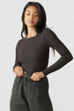 High Square Neck Long Sleeve Top